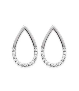 Boucles d'oreilles originales argent massif et zirconium